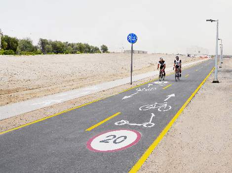 Project image of Opening new 7 km cycling tracks in Al Khawaneej and Mushrif