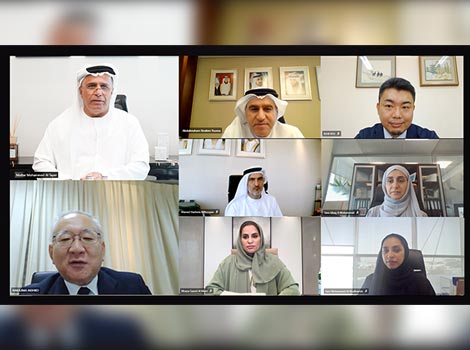 an image of Al Tayer and Nakajima during the virtual meeting