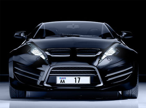 an image of the promotion car with one of the unique plate number