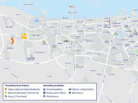 a map showing the trick rest area