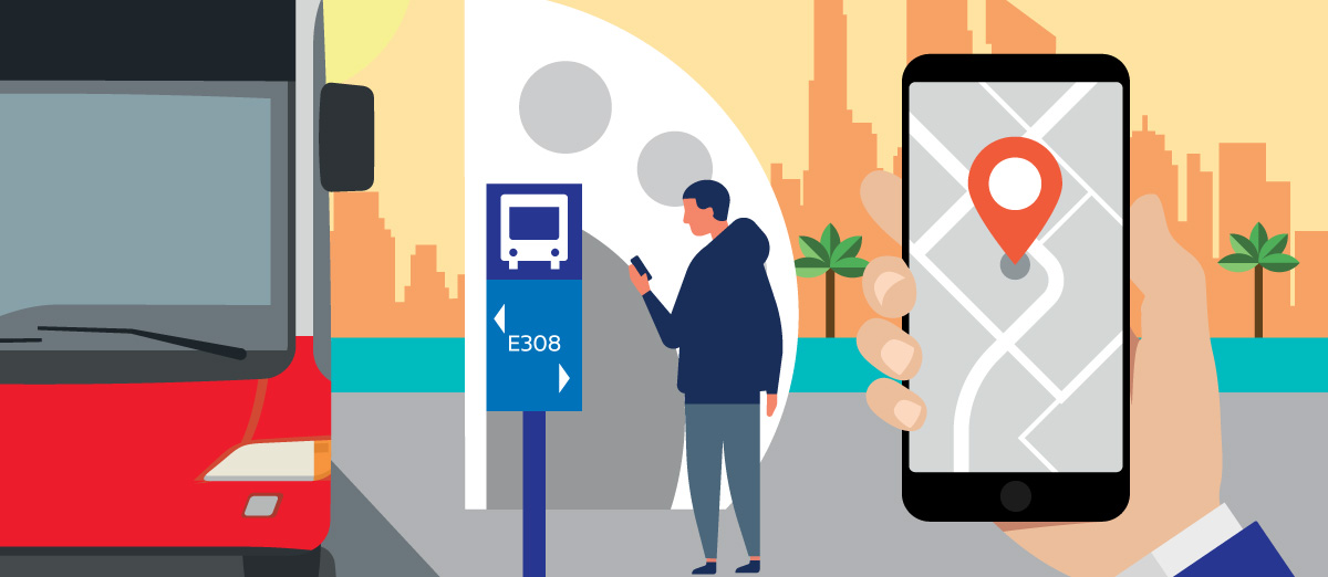 an image of Get further when you take the bus