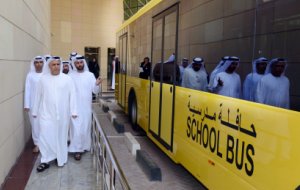 Mattar Al Tayer inspecting an RTA school bus Mattar Al Tayer inspecting an RTA school bus
