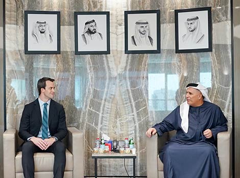 an image of Al Tayer receiving the Cruise delegation