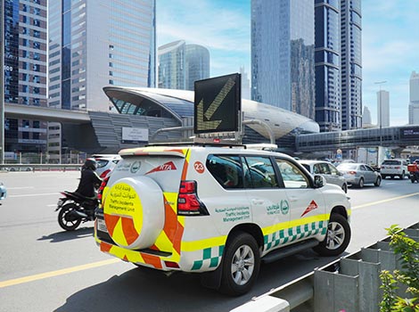 صورة عن  التوسع في إدارة الحوادث المرورية بالتنسيق مع شرطة دبي