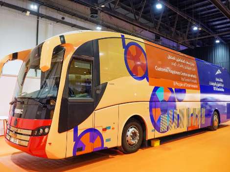 an image of the Customer Happiness Centre on wheels for Senior Emiratis & People of Determination