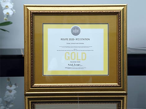 an image of the LEED Gold Certificate