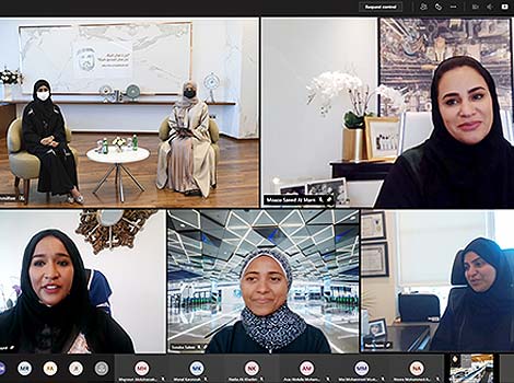 an image of online gathering done by Women Committee