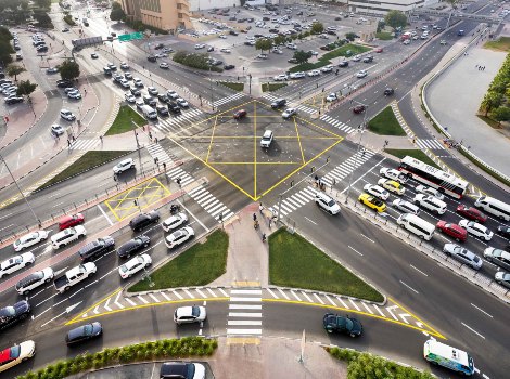 an image of Omar bin Al Khattab and Al Maktoum Streets intersection