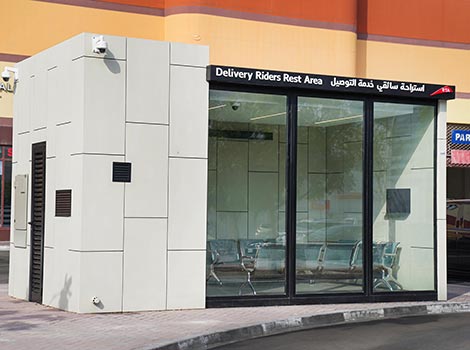 an image of Rest Area for Delivery Riders 