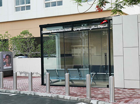 an image of the rest areas for delivery riders