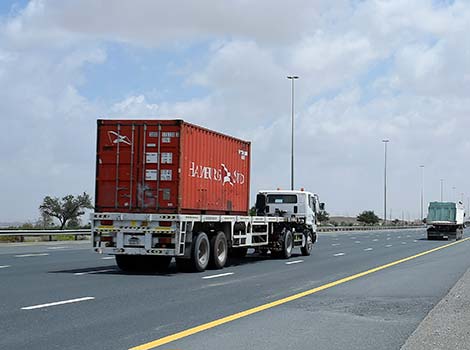an image of a truck on road