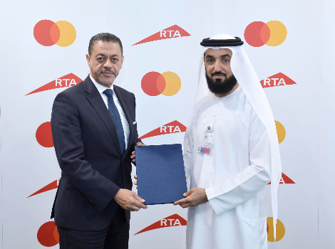 An image after signing the agreement between RTA and Mastercard