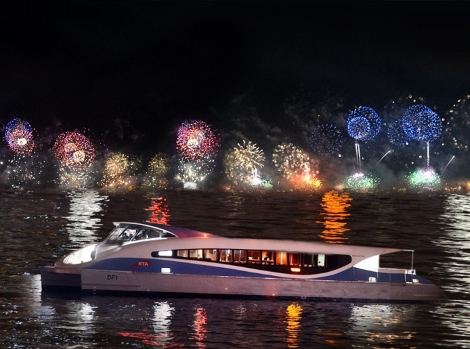 an image of Dubai Ferry fireworks