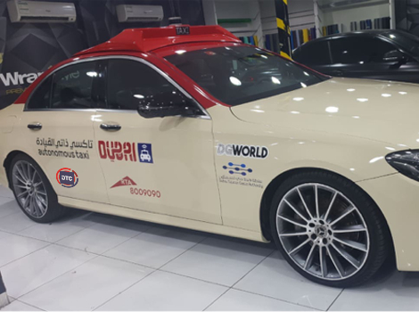 an image of of first ‘Autonomous Taxi’ in GITEX 2018
