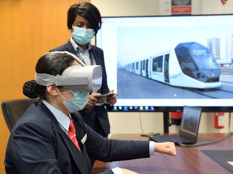 an image of Dubai Tram Drivers during the VR training