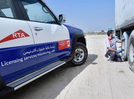 an image of RTA inspection of heavy trucks