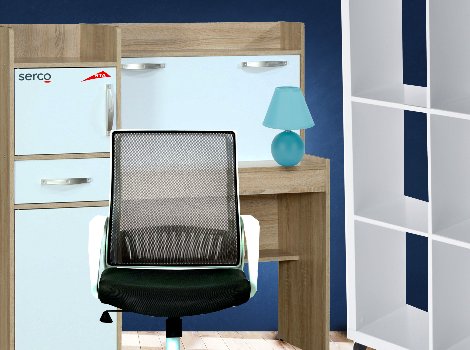 an image of desk relates to home schooling