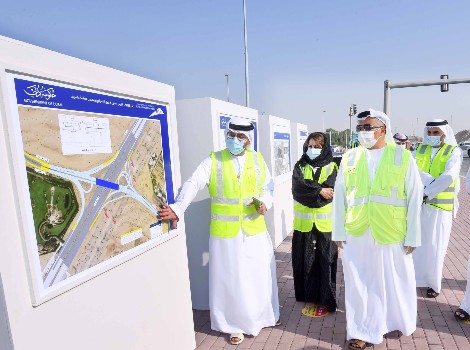 an image of Al Tayer inspecting the progress of works on the project