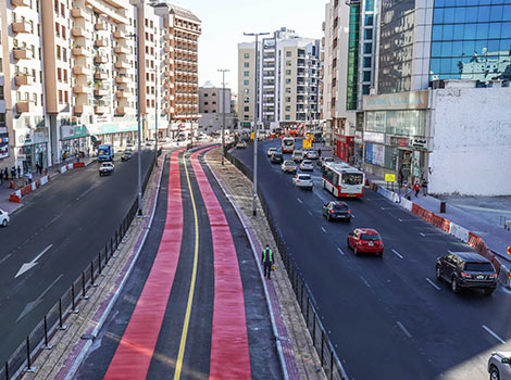 an image of dedicated bus lanes