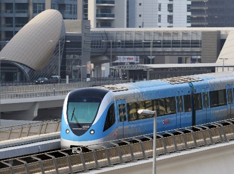 an image of Dubai Metro route