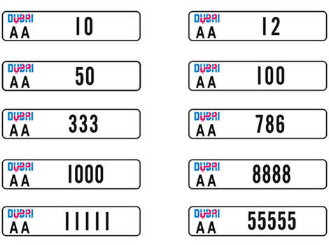 Image for Offering ten dual code distinctive plates in Open Auction