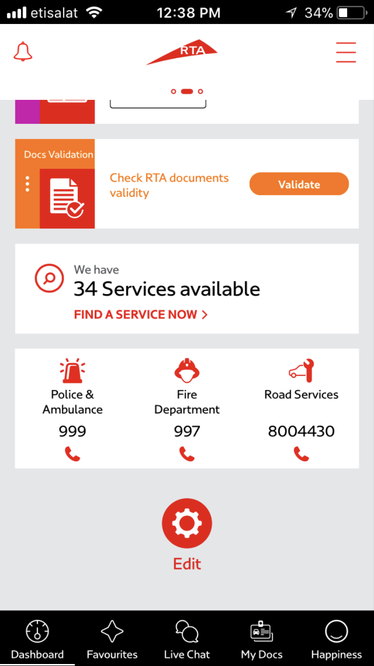 Screenshot from Dubai Drive App
