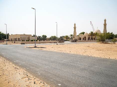 an image showing Part of road construction works at Al Lesaili