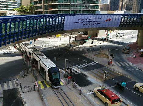 an image of the Footbridge at Dubai Marina