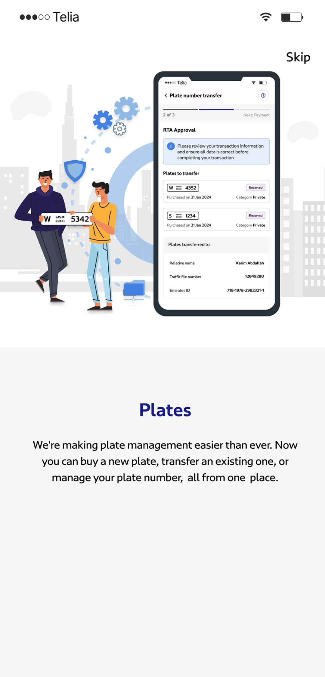 RTA Dubai App driver and licensing screen