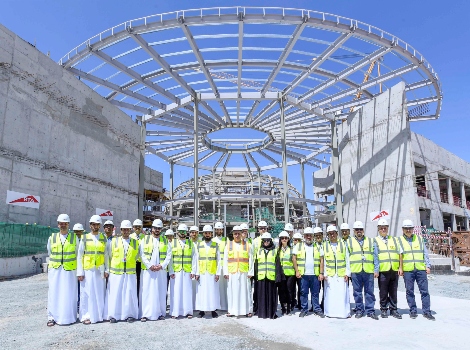 an image of Al Tayer inspecting work progress in the Project