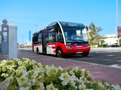 an image of Dubai Bus and Bus stop