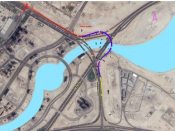 Contract of bridge from Al Khail Rd to Financial Center Rd map