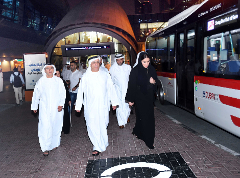 an image of Al Tayer kick starting Public Transport Day events