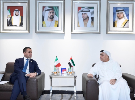 an image of Al Tayer receiving the Italian Deputy Prime Minister
