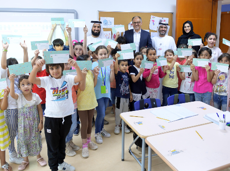 An image with Students marking year of Zayed