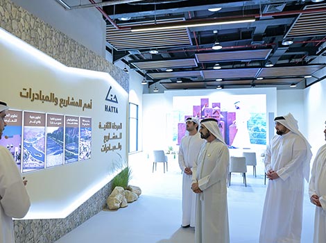 an image of HH Shaikh Mohammed bin Rashid reviews progress of Hatta Development Projects