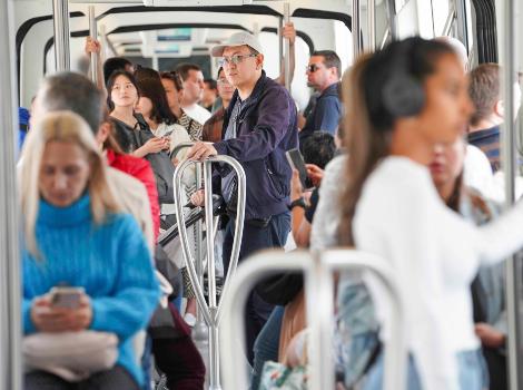 an image of Dubai metro riders