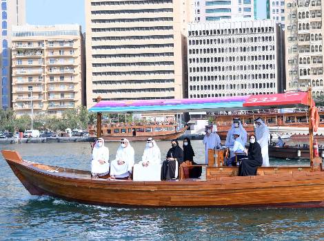 an image of Al Tayer touring the Dubai Creek aboard the new abra