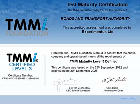 an image of TMMI certification