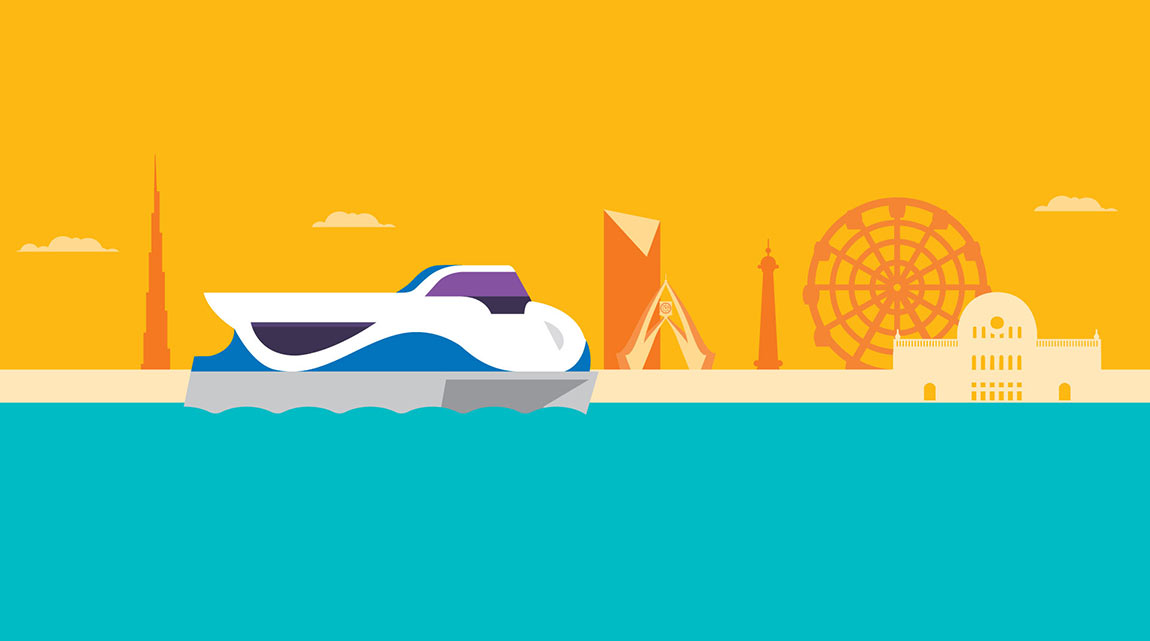 an image of Travel differently between Dubai and Sharjah via the sea