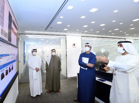 an image of Al Tayer and Al Basti touring the Smart Licensing Operations Centre