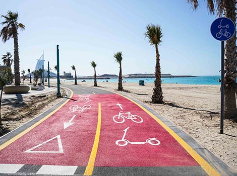 Article image of Opening 16 km cycling track at Jumeirah Beach