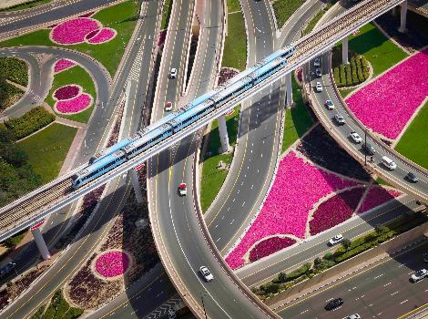 an image of Dubai Metro network