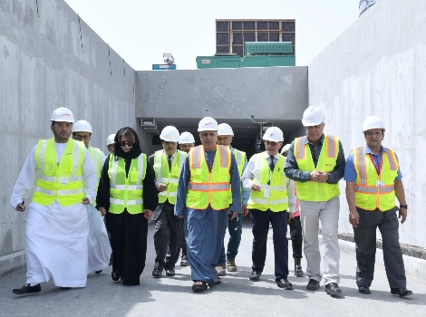 an image of Al Tayer inspecting work progress in the project