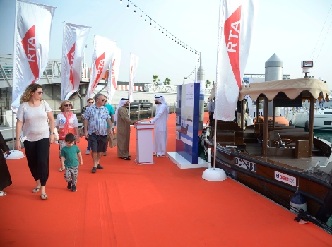 an image of the Hybrid Abra at Dubai International Boat Show 