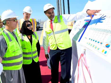 an image of Opening main bridge at the intersection of Expo Road and Al Asayel Street