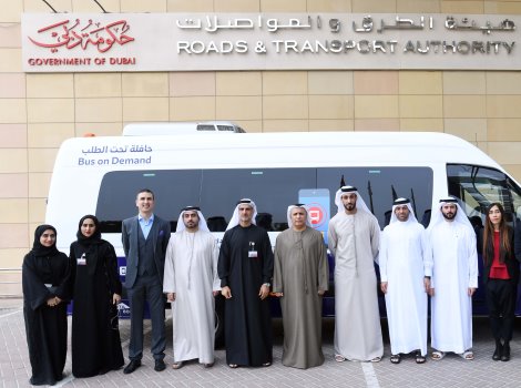 An image from Starting a trial run of ‘Bus on Demand’ service at Al Barsha, Al Warqaa