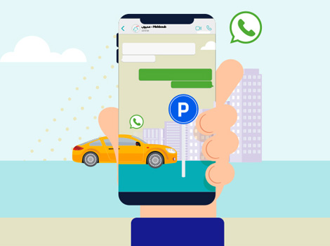 an image of Park & Pay is a WhatsApp away