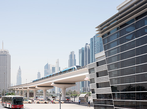 an image of RTA services (Dubai Metro, Dubai Bus and Dubai Taxi)