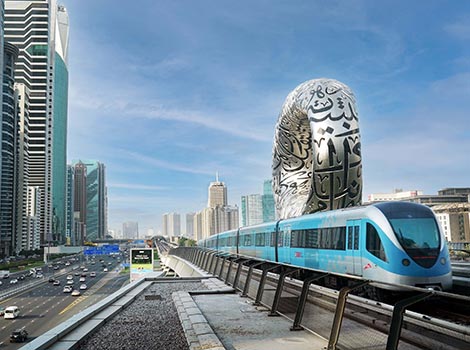 an image of Dubai metro